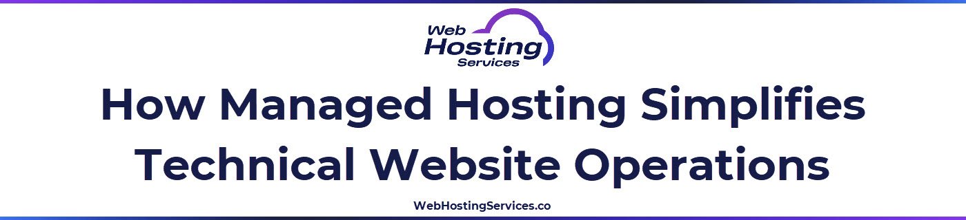 A text based graphic explaining that managed hosting handles updates, security and performance tasks for the user.