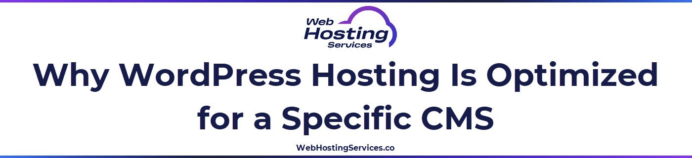 A text based image explaining that WordPress hosting is configured for performance, security and plugin management for WordPress sites.