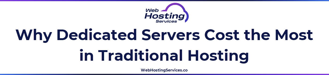 This section explains how dedicated server pricing increases because one customer receives an entire physical machine with private CPU, RAM, and storage resources.