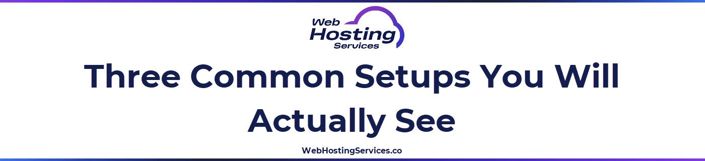 This section walks through real world setups where domain registration, DNS hosting, and web hosting are handled by one provider or split across multiple providers for flexibility.