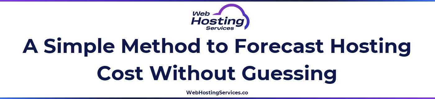 This section explains a step by step method to estimate hosting costs using traffic expectations, site type, resource needs, renewal pricing, and required add-ons.