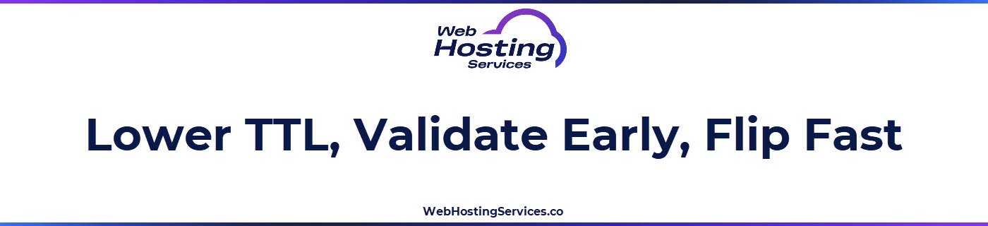 This section explains how TTL and caching affect DNS propagation and how to plan a low risk cutover.