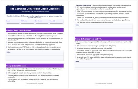 DNS Health Check Checklist: How to Verify Your DNS Records Are Configured Correctly