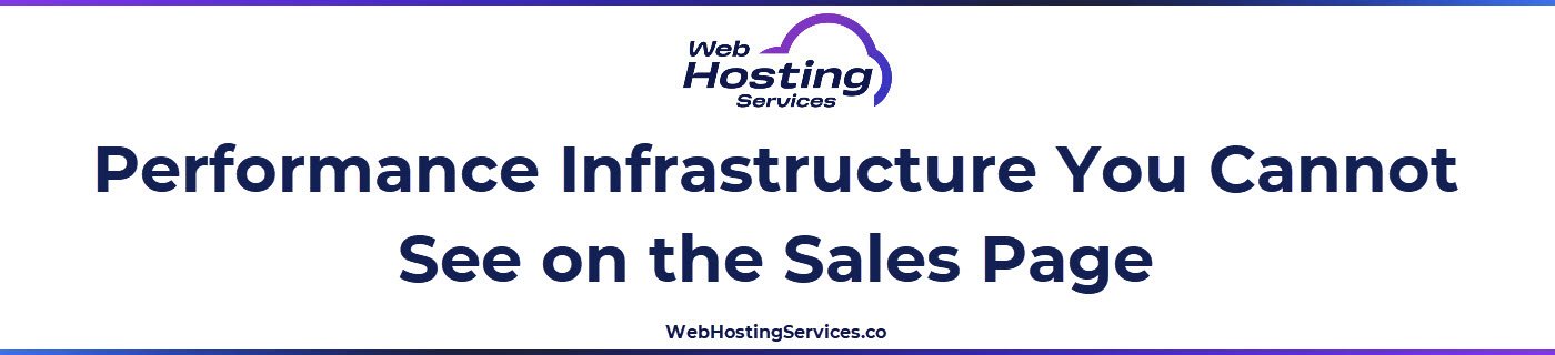 This section explains the hosting performance specifications to verify before purchasing, including storage type, server location, caching infrastructure and CDN availability.