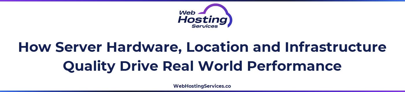 This section explains how server hardware including NVMe SSD storage, CPU quality and RAM, combined with server location and caching infrastructure, determines how fast a hosting environment actually performs.