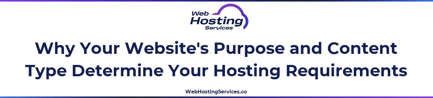 This section explains why identifying your website's purpose and content type is the essential first step in selecting the right hosting plan before comparing any providers or prices.