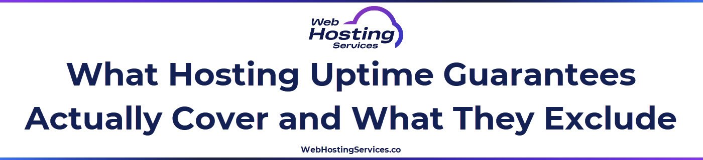 This section explains how to evaluate web hosting uptime guarantees and service level agreements, including what exclusions typically apply and what compensation structures actually provide.