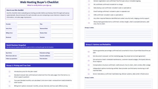 Web Hosting Buyer's Checklist: What to Verify Before You Sign Up