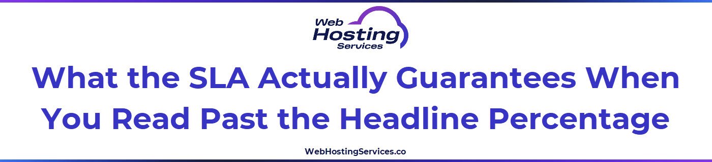 This section explains how to compare hosting uptime SLA terms between two shortlisted plans including exclusions, compensation structures and what the headline uptime percentage translates to in real downtime hours per year.