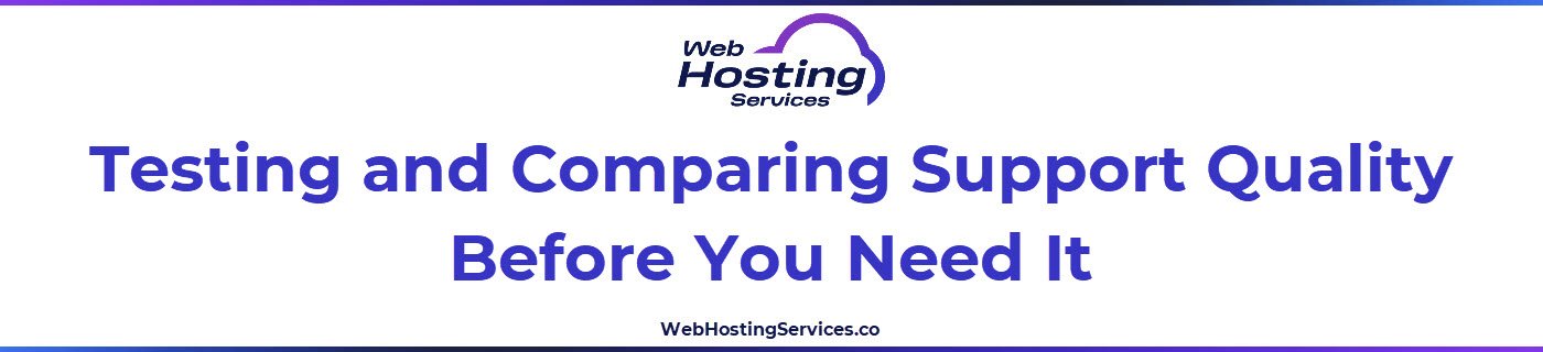 This section explains how to evaluate and compare support quality between two hosting plans by testing pre-sales channels with a specific technical question before committing to either plan.